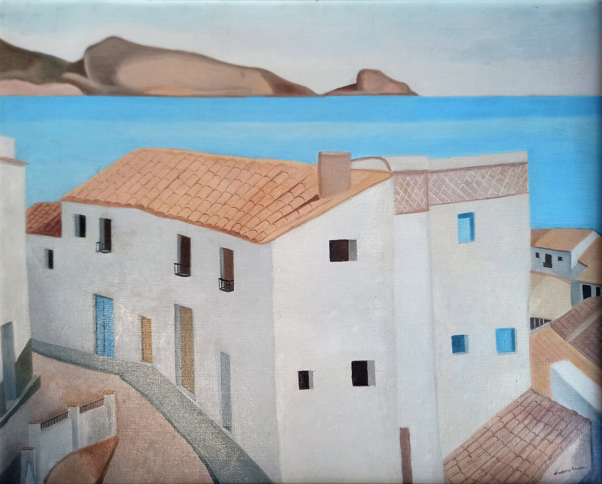 Juan Navarro Ramón paisaje altea III óleo lienzo Gaudifond