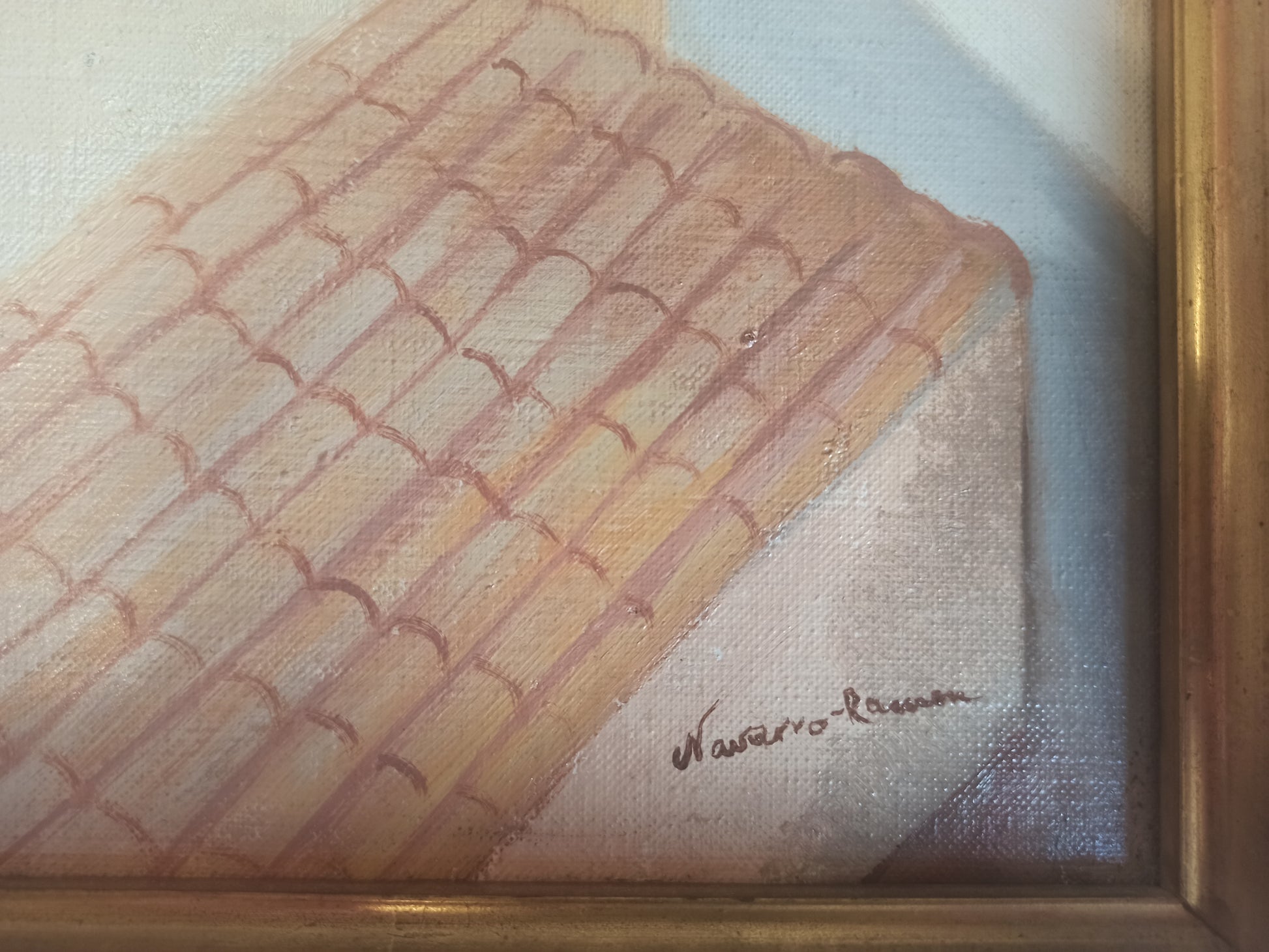 Juan Navarro Ramón paisaje altea III firma óleo lienzo Gaudifond