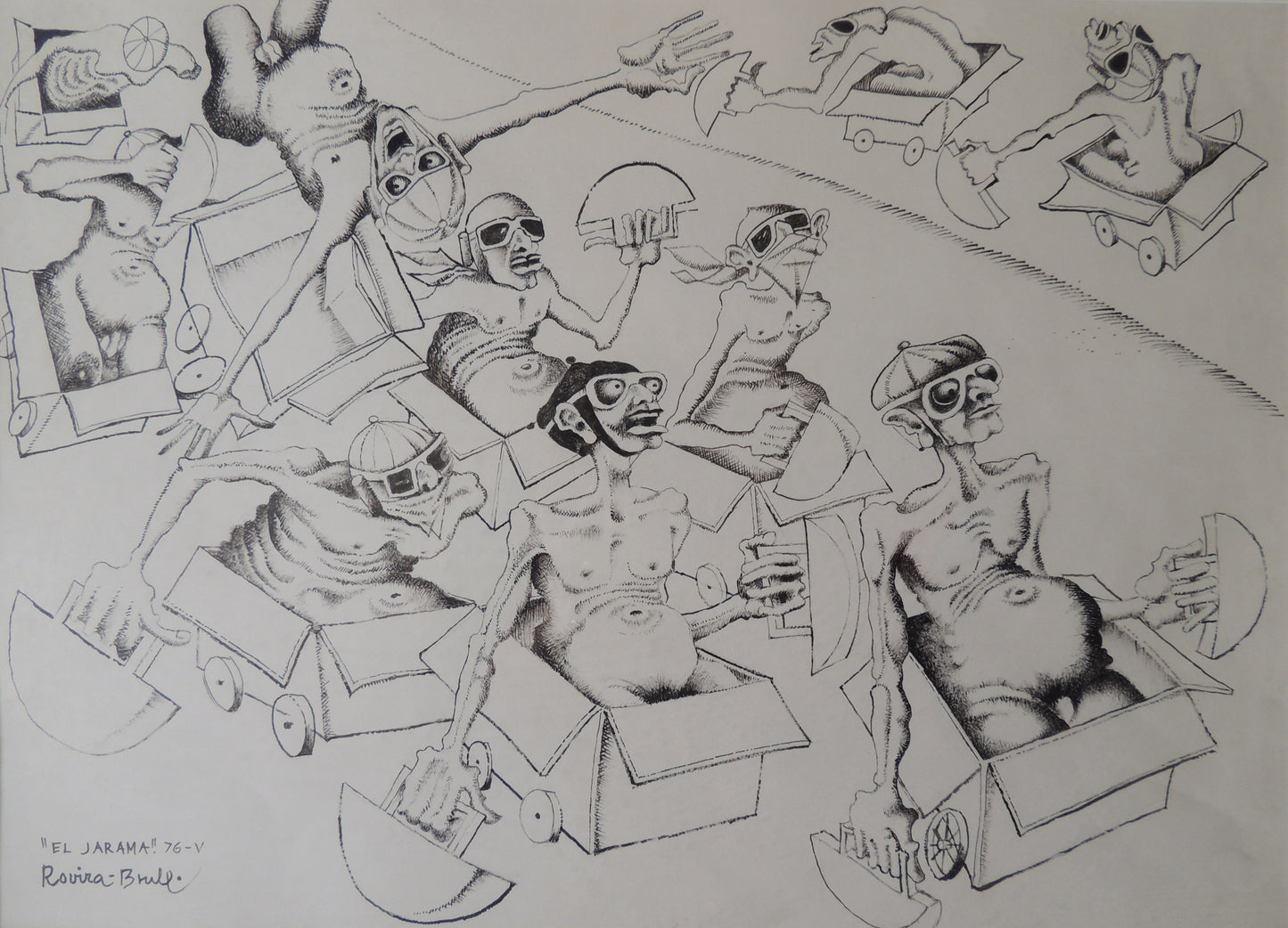 Rovira Brull El Jarama dibujo surrealista Gaudifond