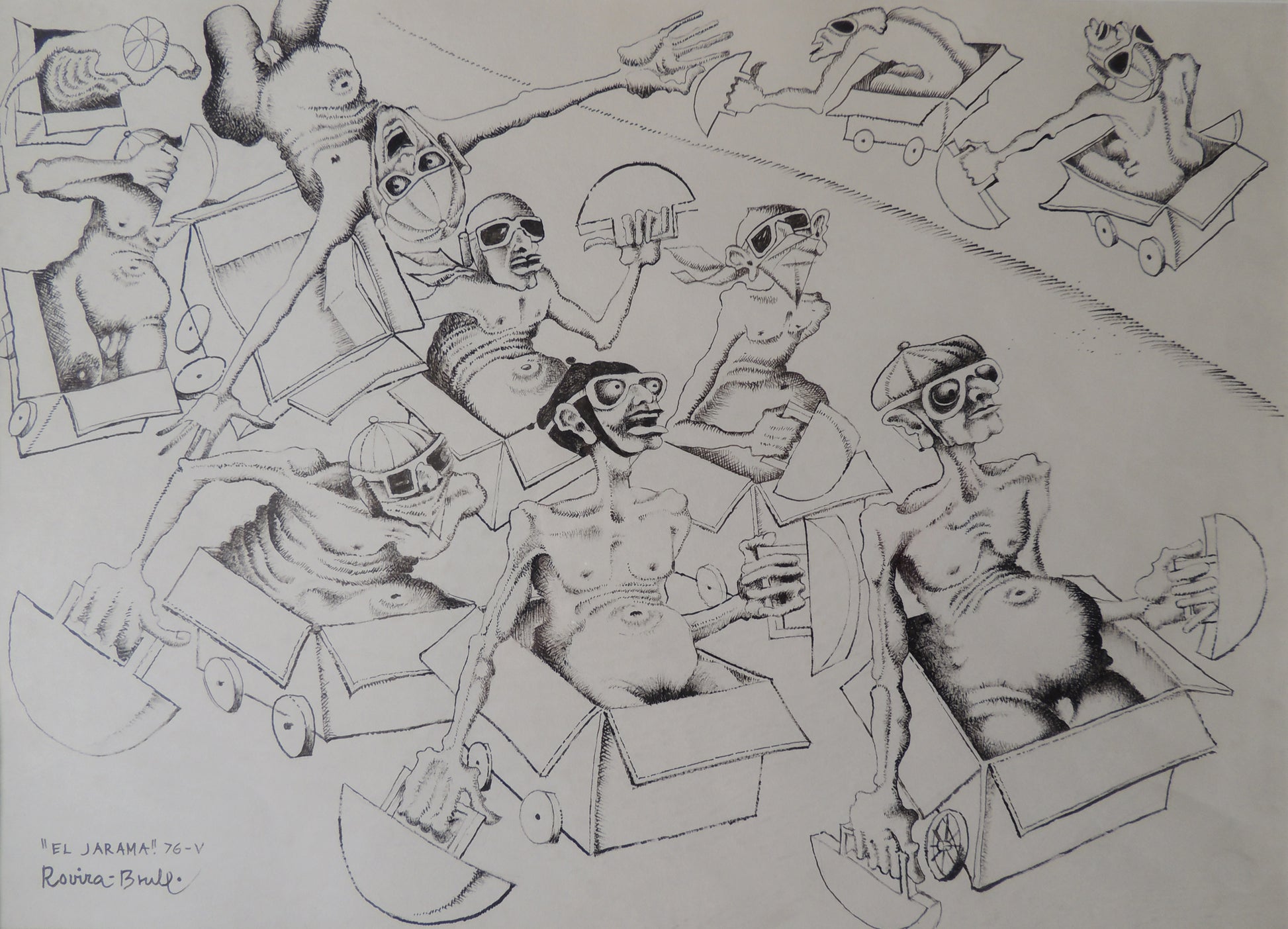 Rovira Brull El Jarama dibujo surrealista Gaudifond