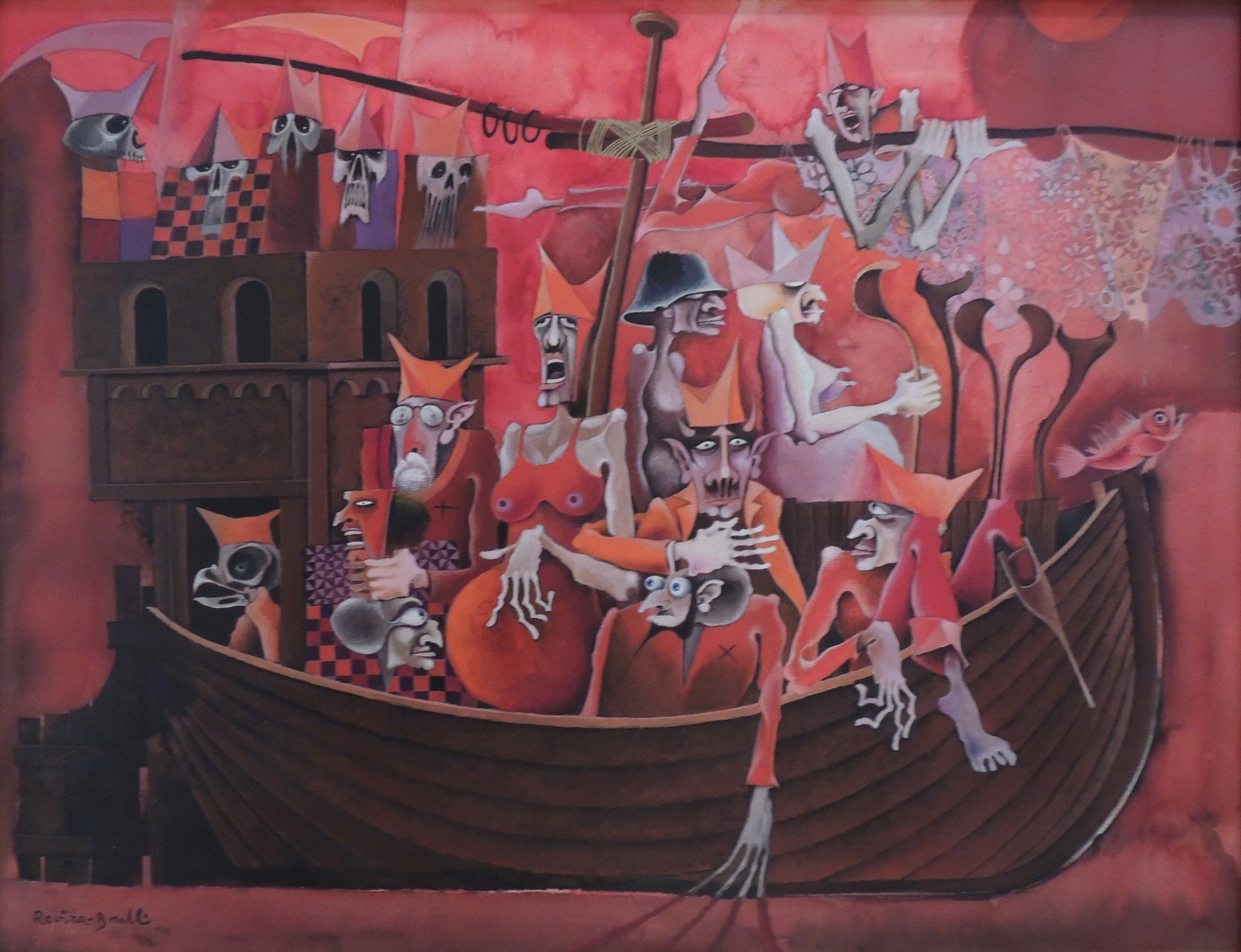 Josep Maria Rovira Brull El vaixell dels mirapodos cuadro surrealista