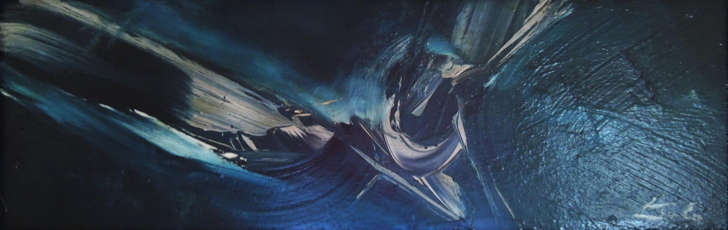 Manuel Viola pintura abstracta azul Gaudifond