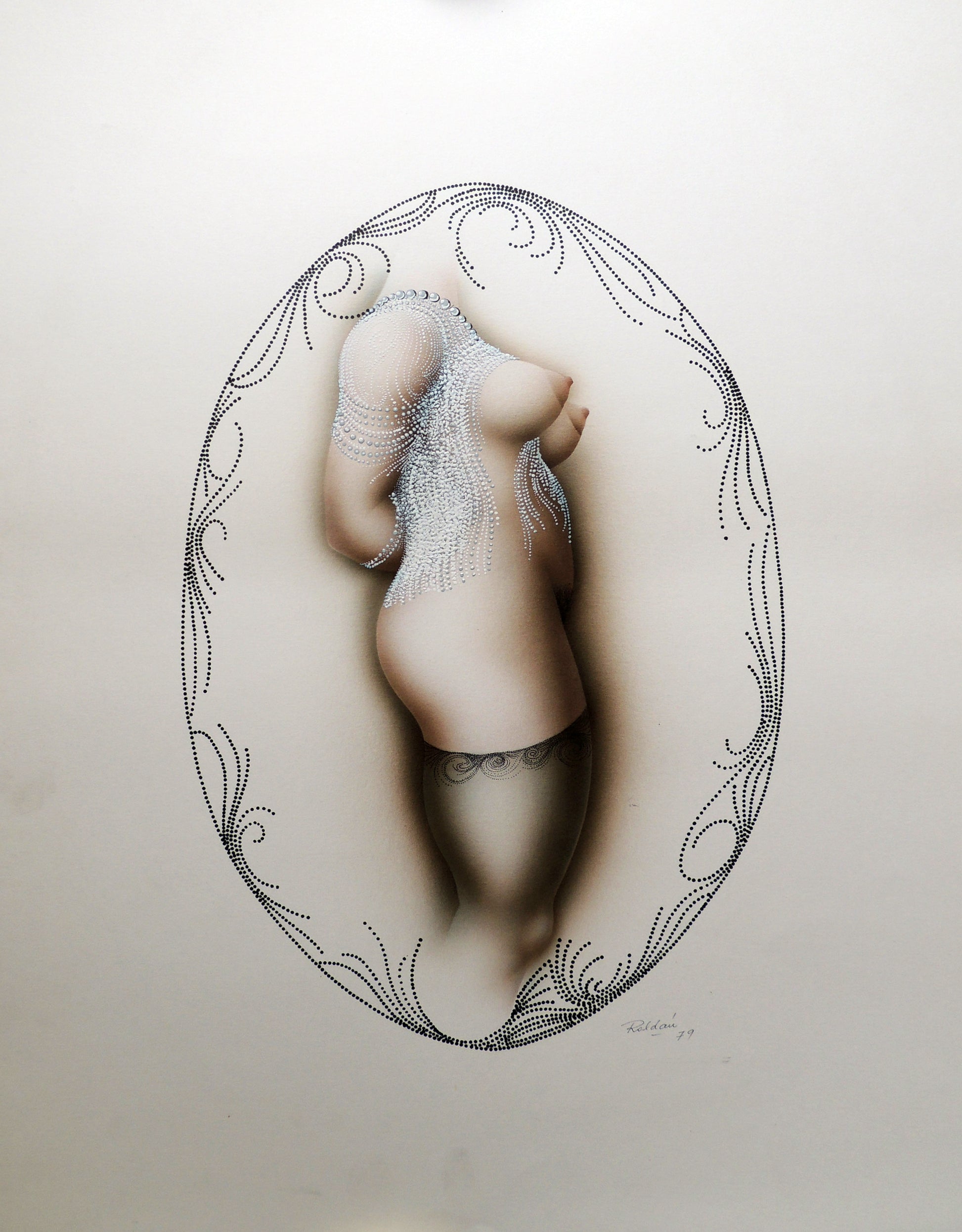 Modesto Roldán dibujo desnudo surrealista Gaudifond