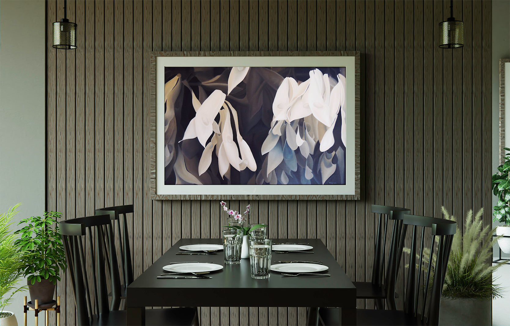 Montse Ayas Calas cuadro moderno decoración salón comedor Gaudifond