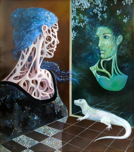 Cuadro surrealista Alberto Pancorbo Reflejo Gaudifond