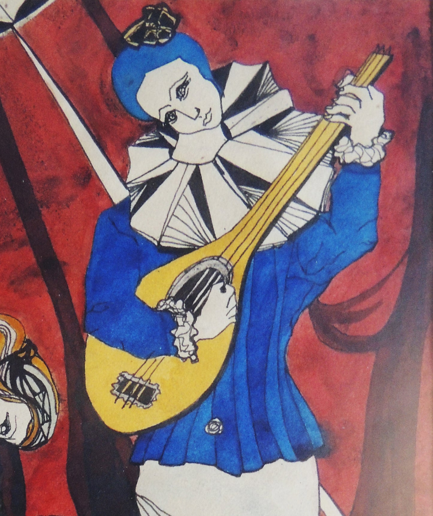 Decoración comedor con dibujo Sally Weintraub Gente de circo  detalle Gaudifond