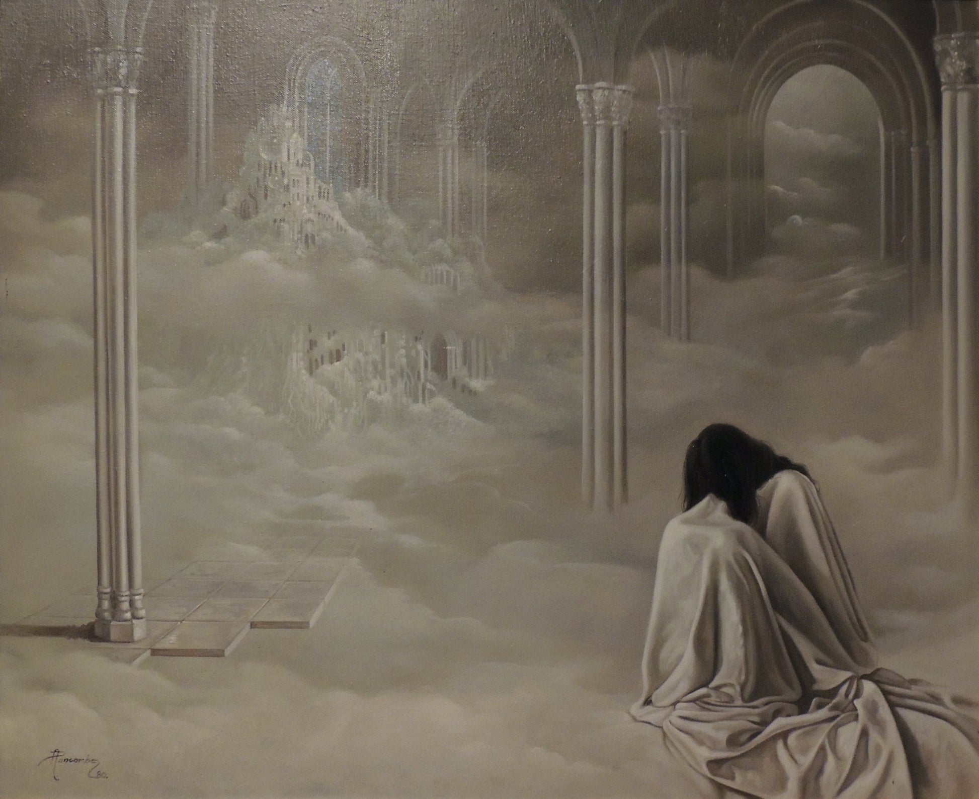cuadro original de vendor Alberto Pancorbo - En las tinieblas arte contemporáneo en Gaudifond