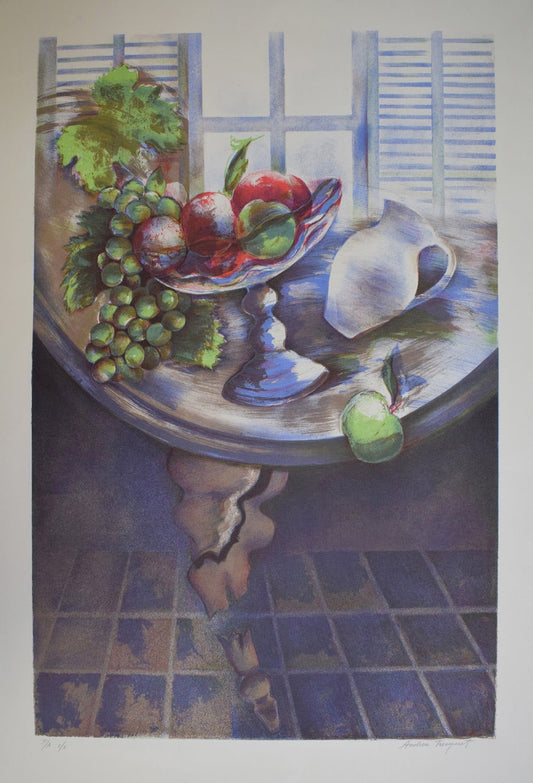 cuadro original de vendor Andreu Fresquet - Naturaleza muerta y mesa rota arte contemporáneo en Gaudifond