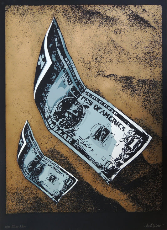 cuadro original de vendor Antoni Miró - Serie 'Dólar' arte contemporáneo en Gaudifond