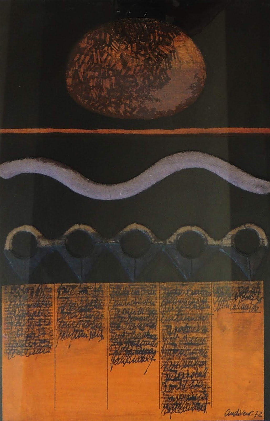 cuadro original de vendor Antonio Andivero - El manuscrito arte contemporáneo en Gaudifond