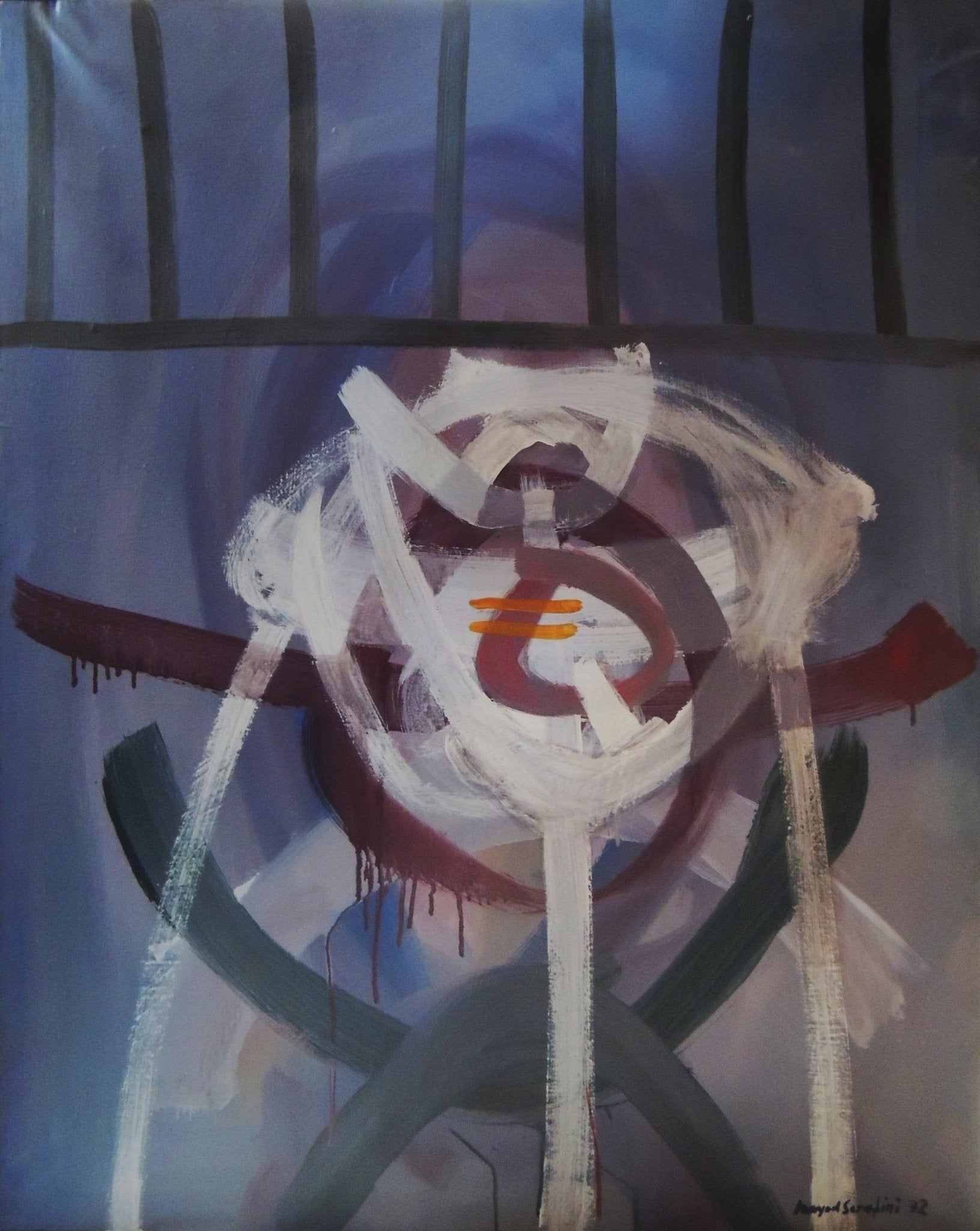 Pintura abstracta original Carles Bayod Serafini arte contemporáneo, pintura de grandes dimensiones, tonos oscuros