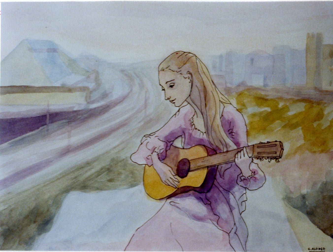 cuadro original de vendor Cristina Alonso - Atardecer arte contemporáneo en Gaudifond