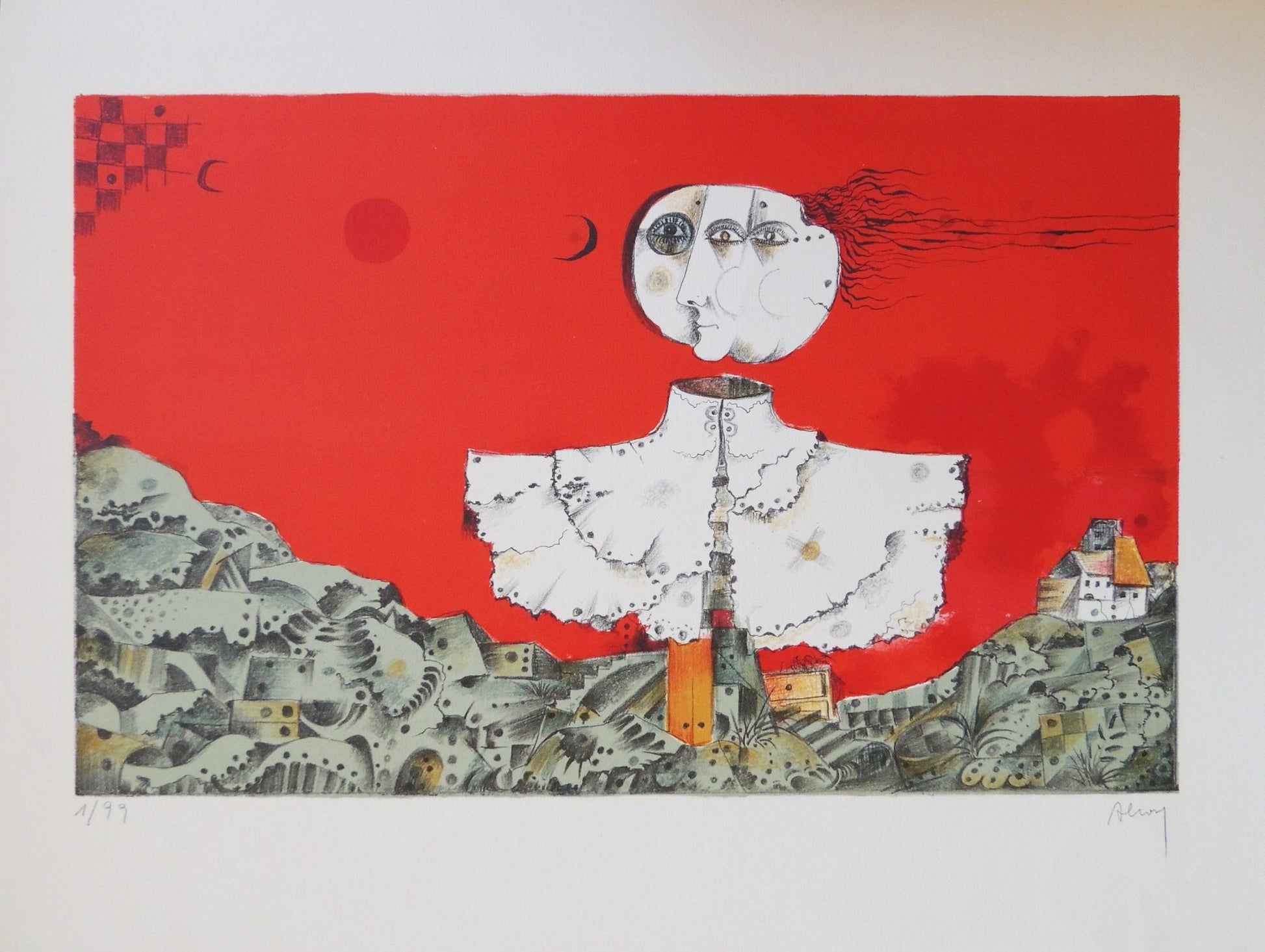 cuadro original de vendor Eduard Alcoy - Retrato Rojo arte contemporáneo en Gaudifond