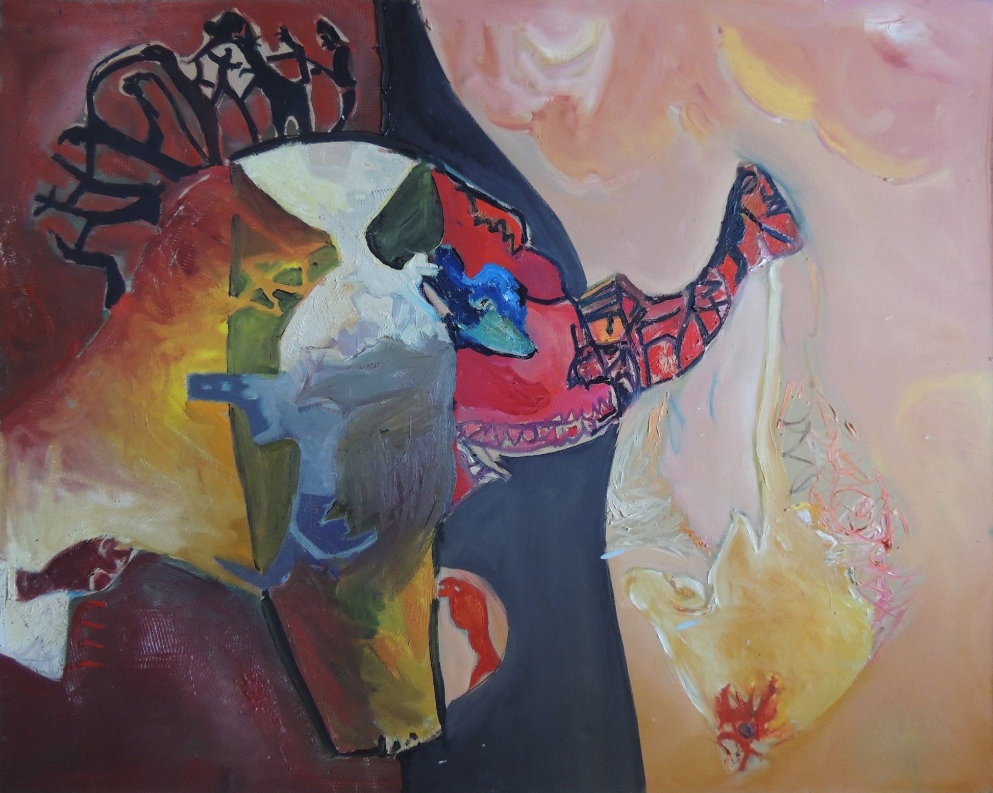 cuadro original de vendor Elena Gastón - El animal puso nombre al hombre arte contemporáneo en Gaudifond