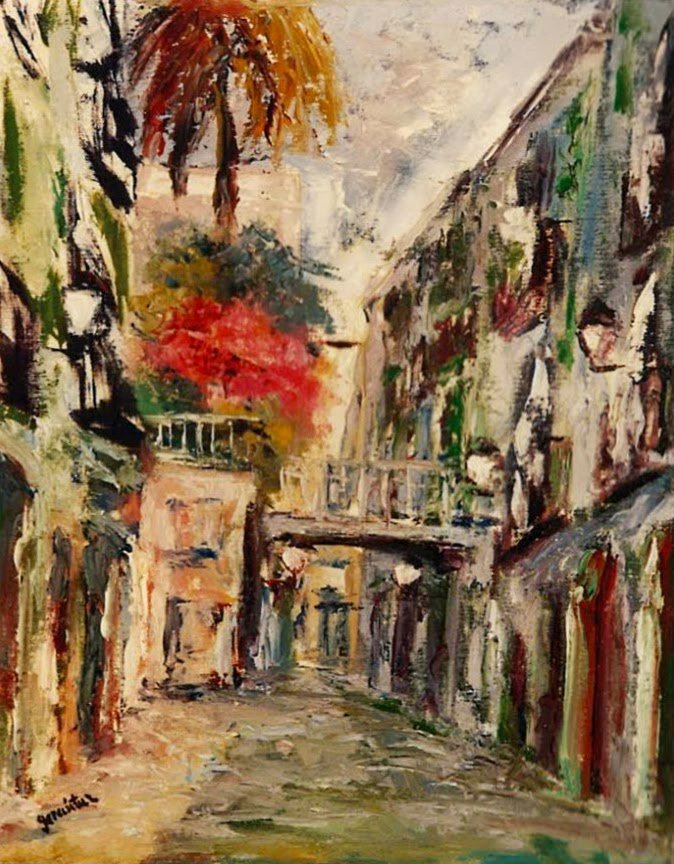 cuadro original de vendor Emiliano García Tur - Calle Carabassa de Barcelona arte contemporáneo en Gaudifond