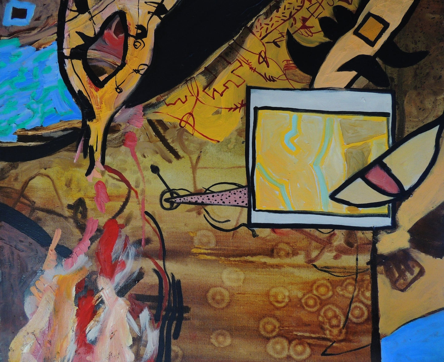 Duetto de Enric Pascó i Ticó, obra abstracta contemporánea con formas geométricas, gestos expresivos y una composición inspirada en el diálogo visual y el ritmo creativo.