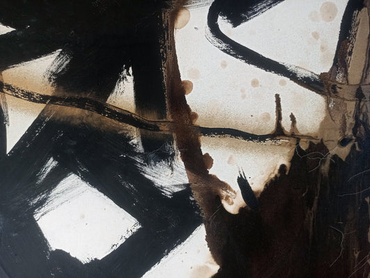 Font a la Real, obra original de Enric Pascó i Ticó, pintura abstracta contemporánea con formas orgánicas, colores vibrantes detalle