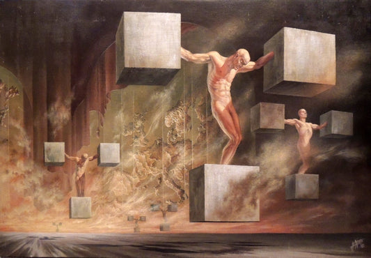 cuadro original de vendor Enrique Nieto - Calvario postmoderno arte contemporáneo en Gaudifond