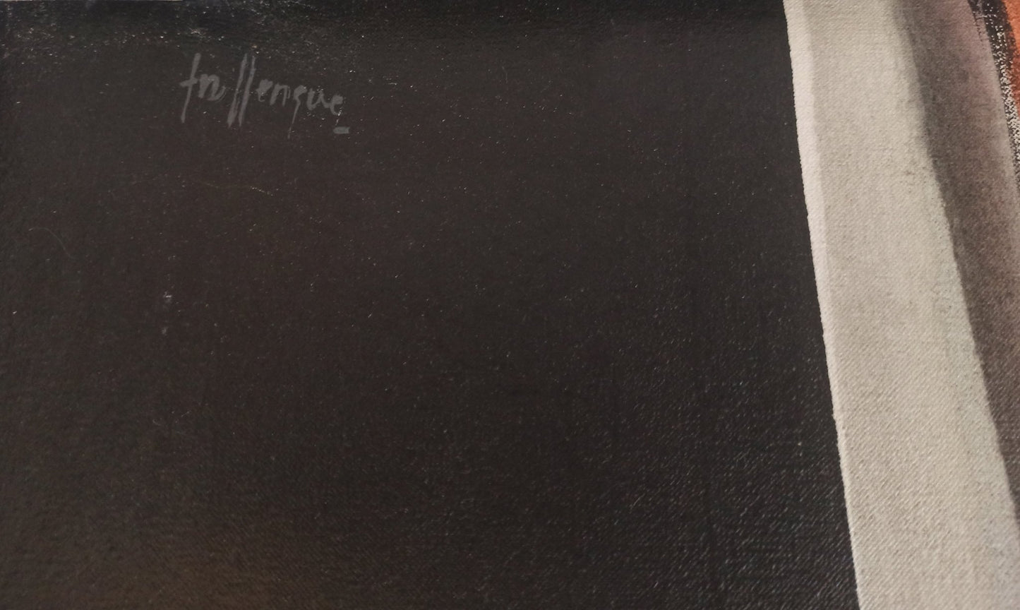 cuadro original de Enrique Trullenque - Composición II arte contemporáneo en Gaudifond, colores intensos, fondo negro detalle firma