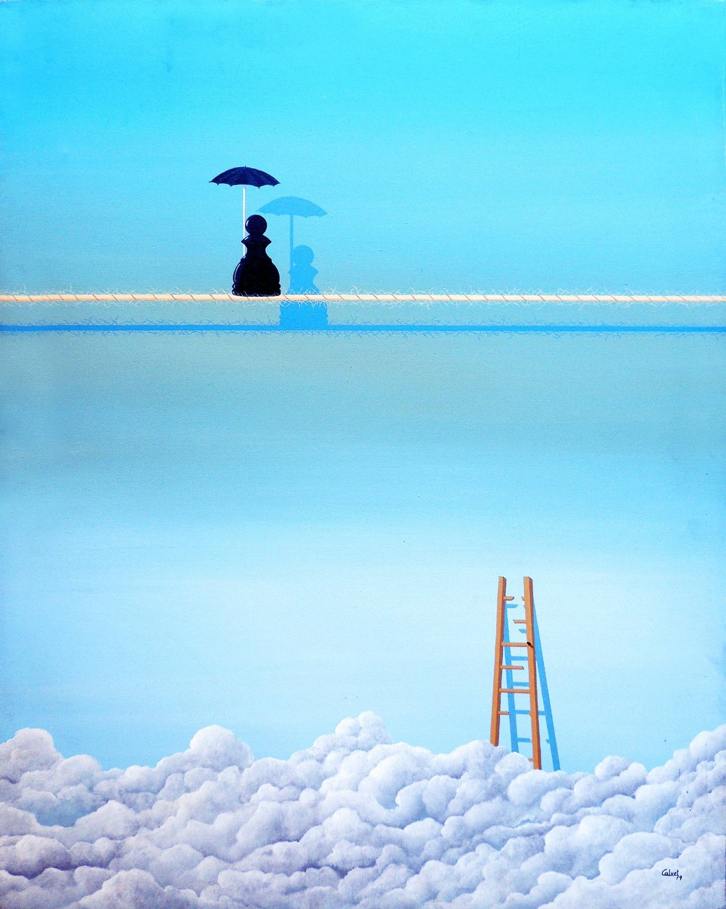 cuadro original de vendor Francesc Calvet - L'us de la costum arte contemporáneo en Gaudifond