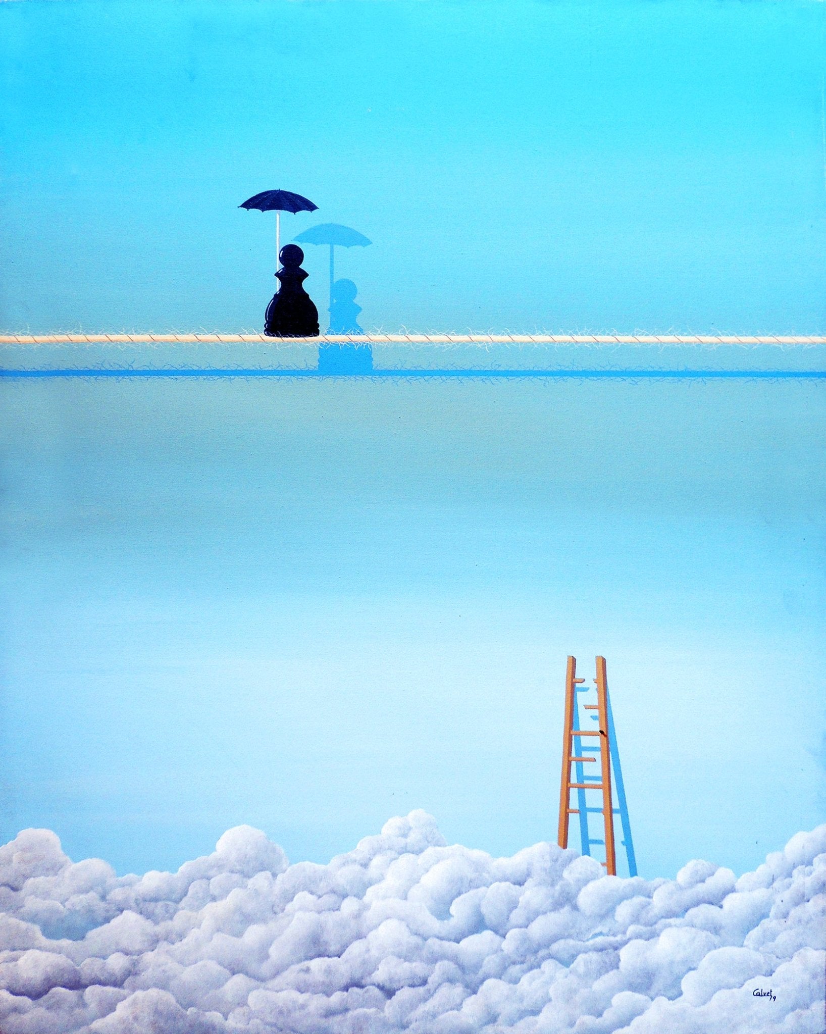 cuadro original de vendor Francesc Calvet - L'us de la costum arte contemporáneo en Gaudifond