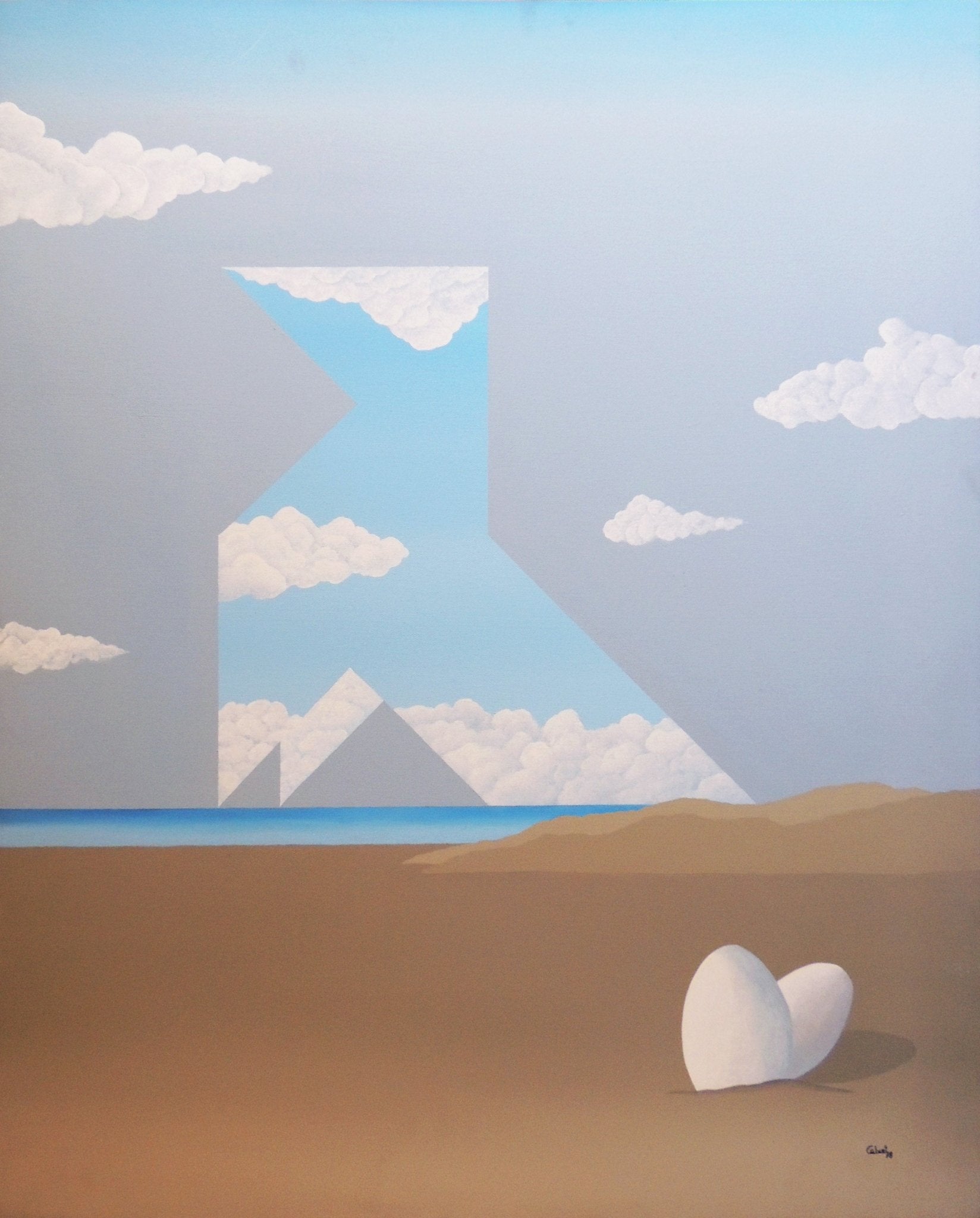 cuadro original de vendor Francesc Calvet - Maternidad (A Magritte) arte contemporáneo en Gaudifond