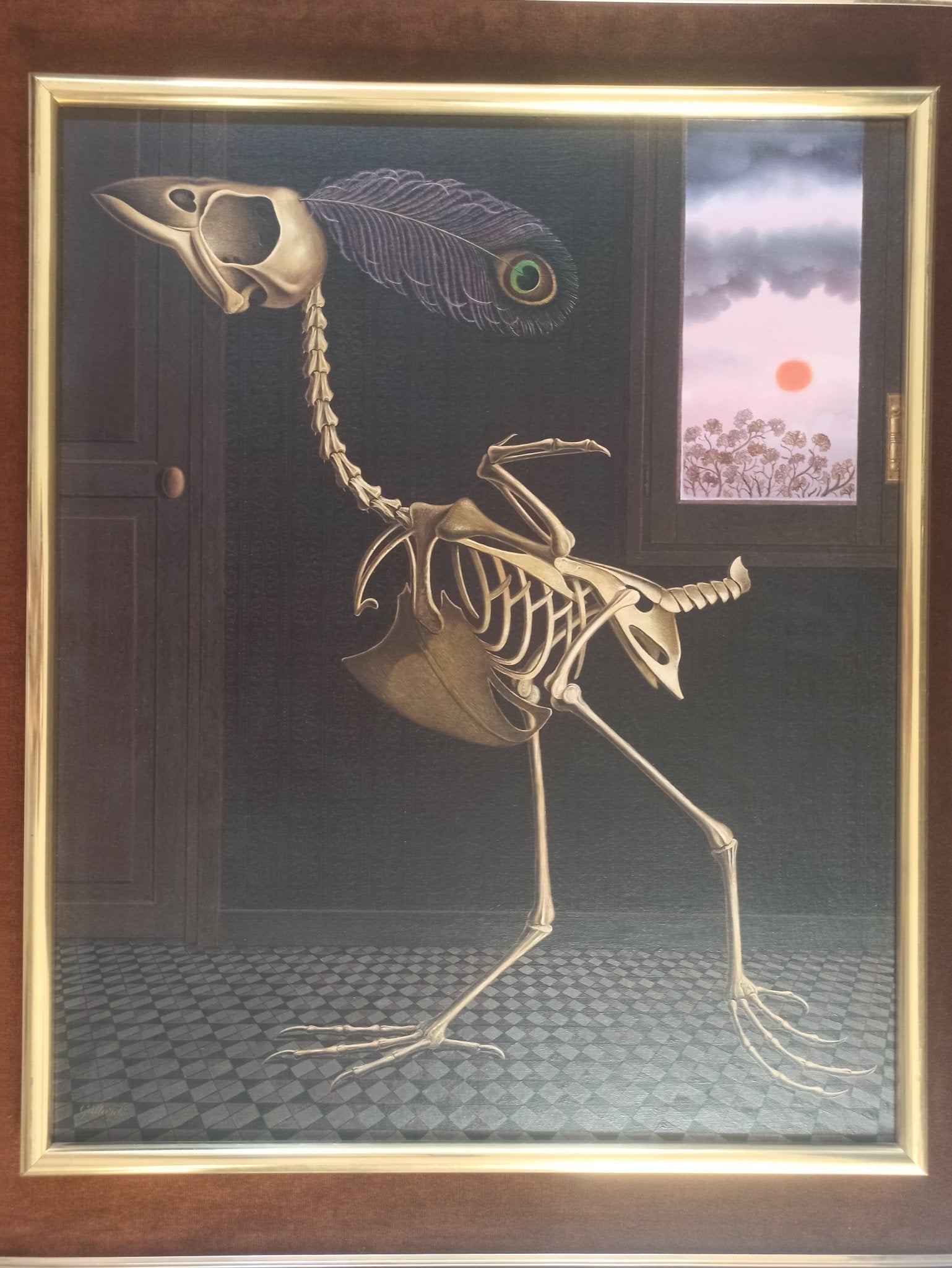 cuadro original de vendor Gervasio Gallardo - El pavo real arte contemporáneo en Gaudifond