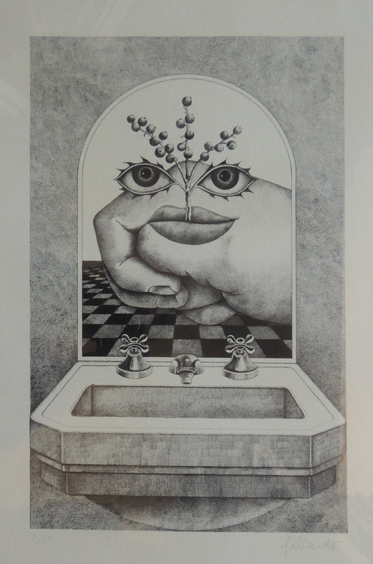 Gervasio Gallardo Espejo litografía surrealista Gaudifond