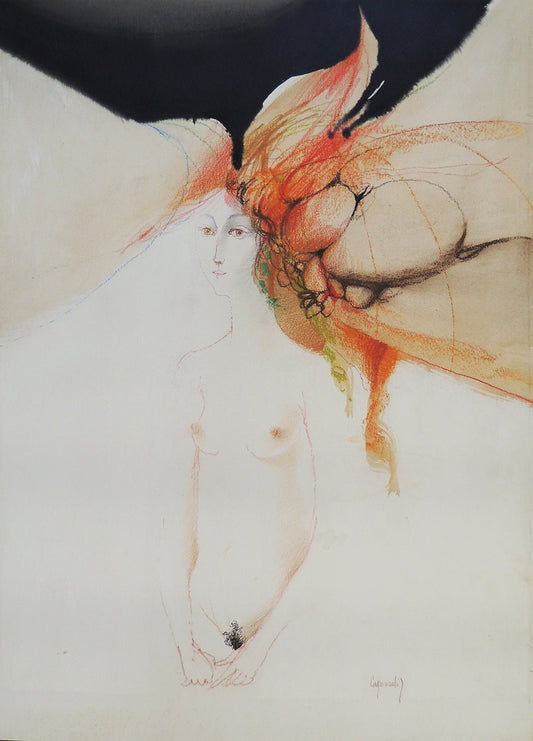 cuadro original de vendor Glauco Capozzoli - Desnudo con sombrero arte contemporáneo en Gaudifond