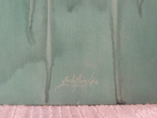 Gregorio Sabillón Danza nupcial óleo surrealista palomas blancas simbolismo unión escena onírica arte contemporáneo en venta detalle firma