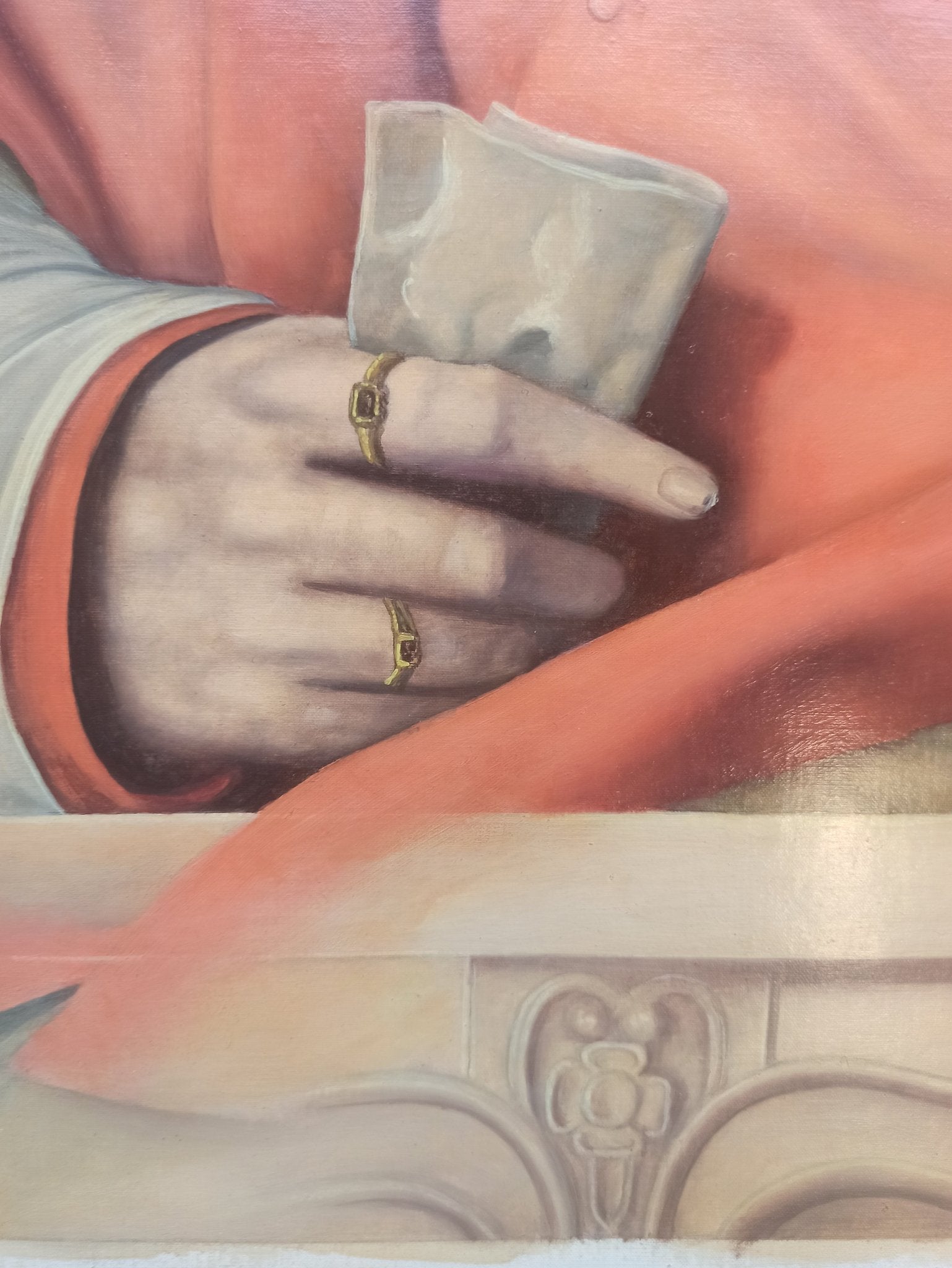 cuadro original de vendor Gregorio Sabillón - El Cardenal arte contemporáneo en Gaudifond