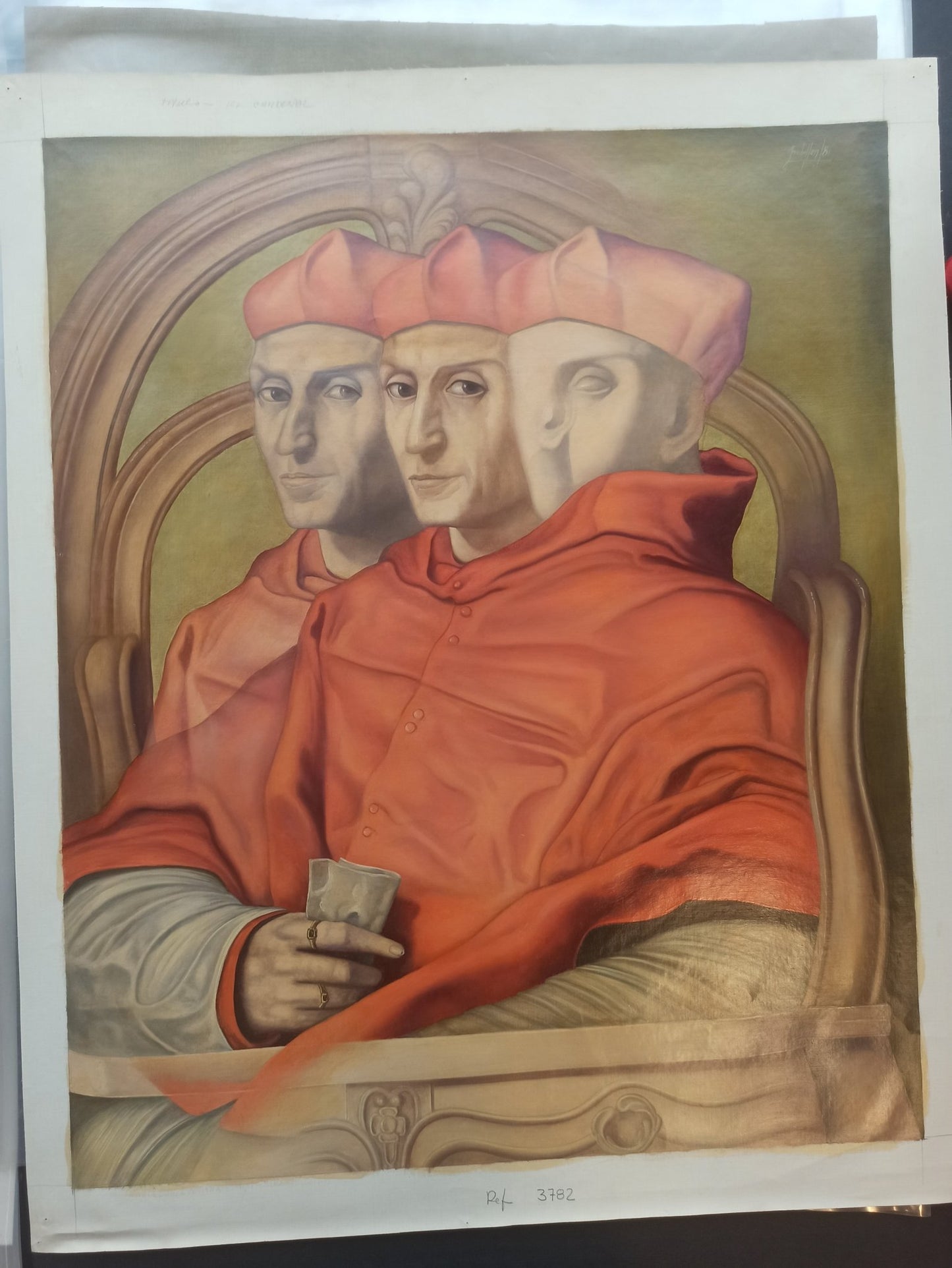 cuadro original de vendor Gregorio Sabillón - El Cardenal arte contemporáneo en Gaudifond