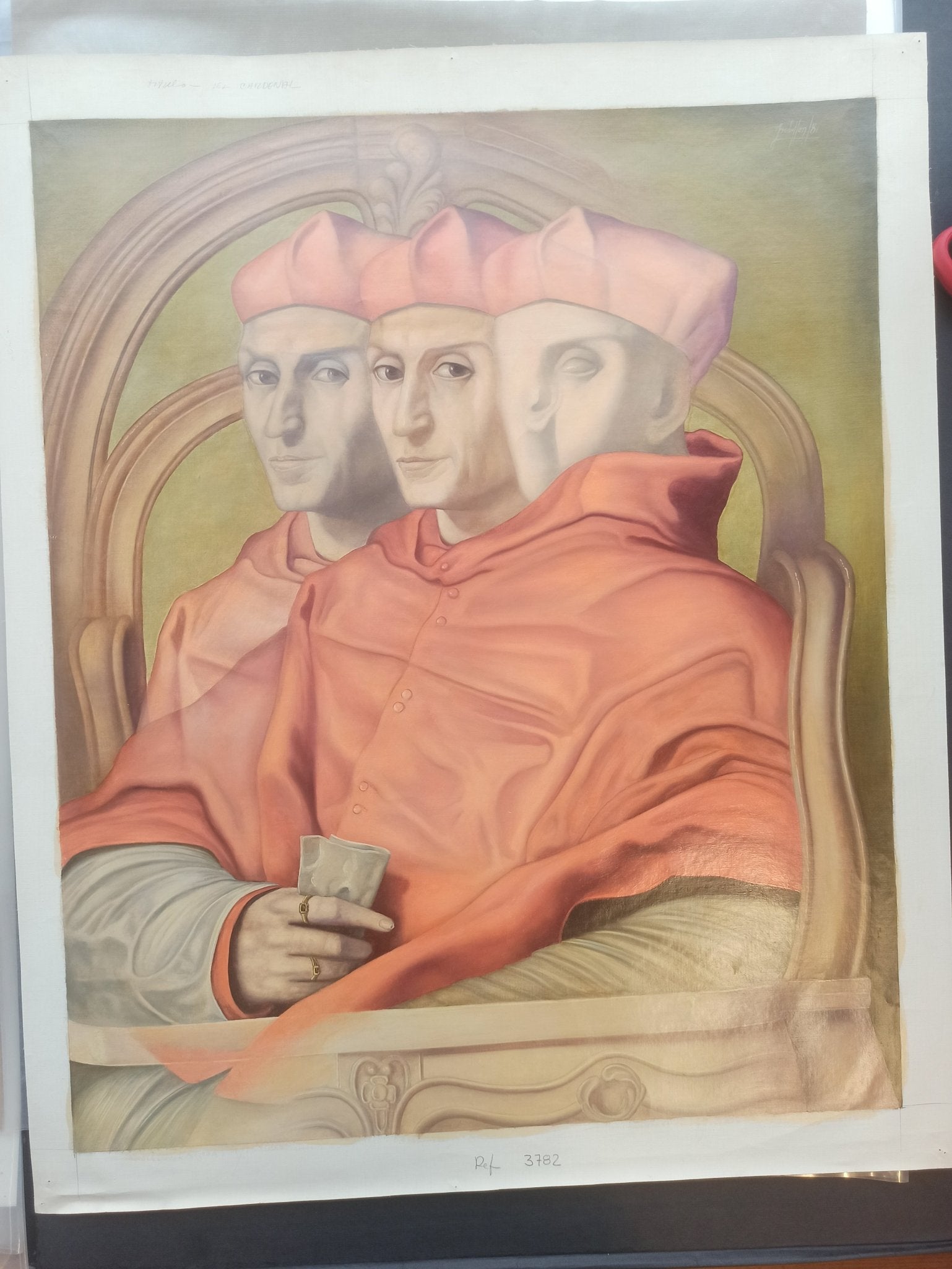 cuadro original de vendor Gregorio Sabillón - El Cardenal arte contemporáneo en Gaudifond