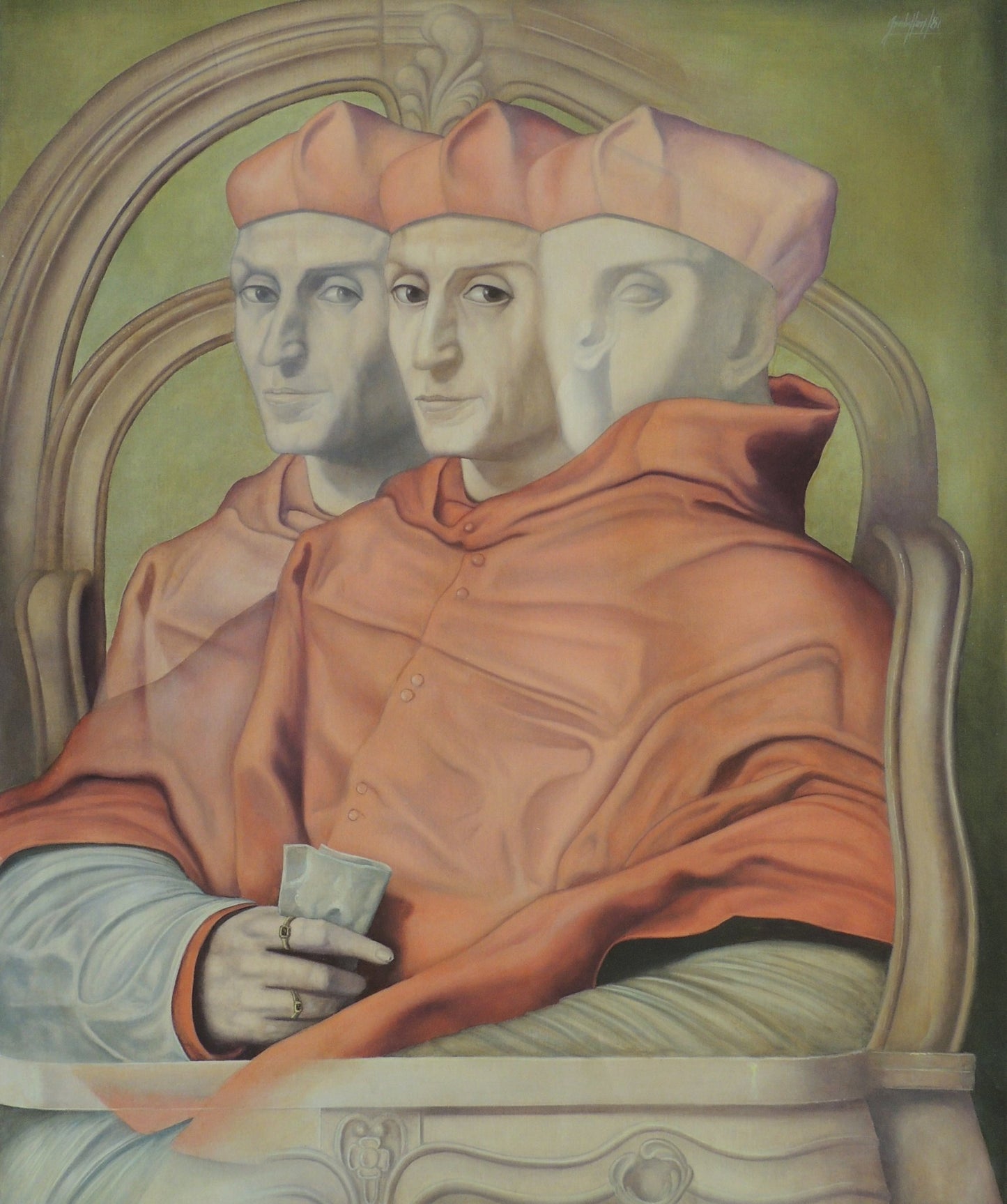 cuadro original de vendor Gregorio Sabillón - El Cardenal arte contemporáneo en Gaudifond