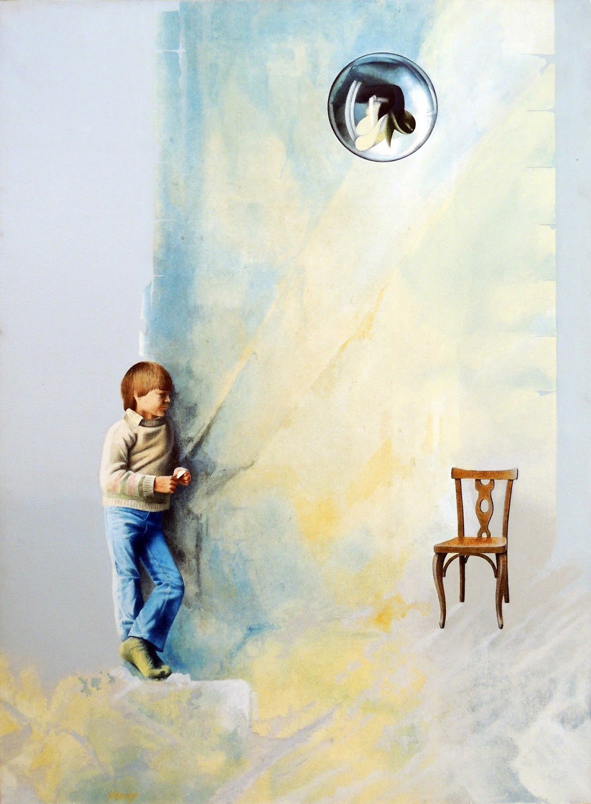 cuadro original de vendor Horacio Gómez - Niño con bola 2 arte contemporáneo en Gaudifond