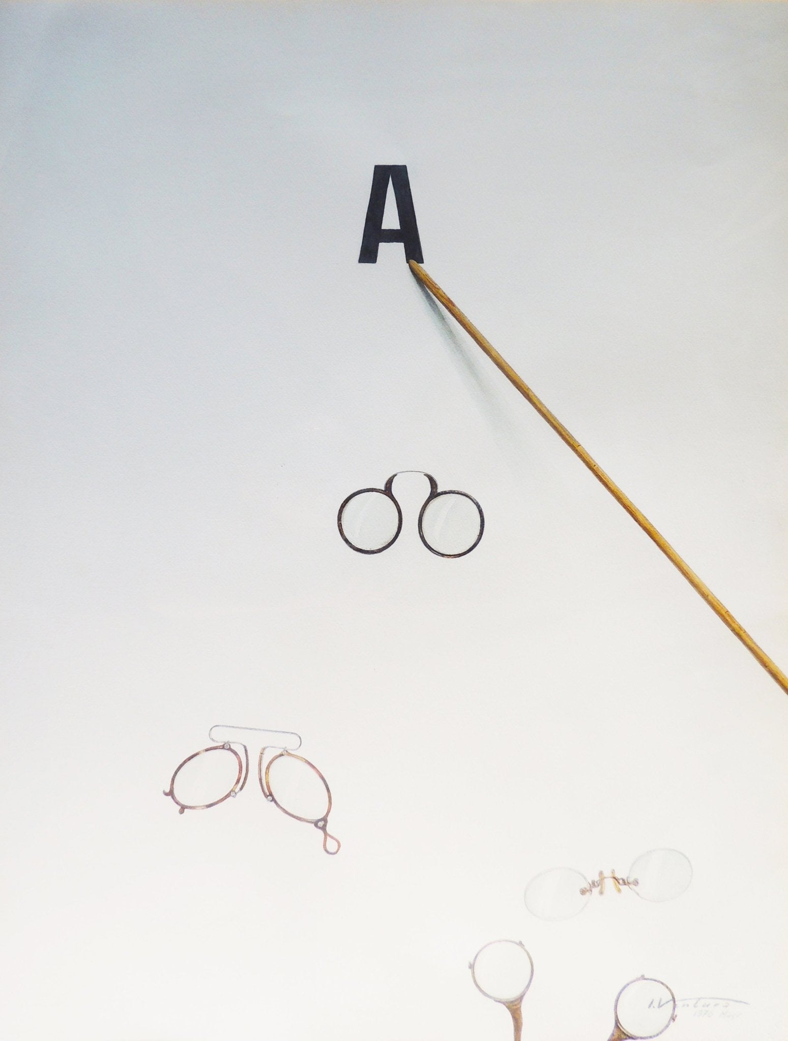 cuadro original de vendor Isidro Ventura - Puntero y gafas arte contemporáneo en Gaudifond