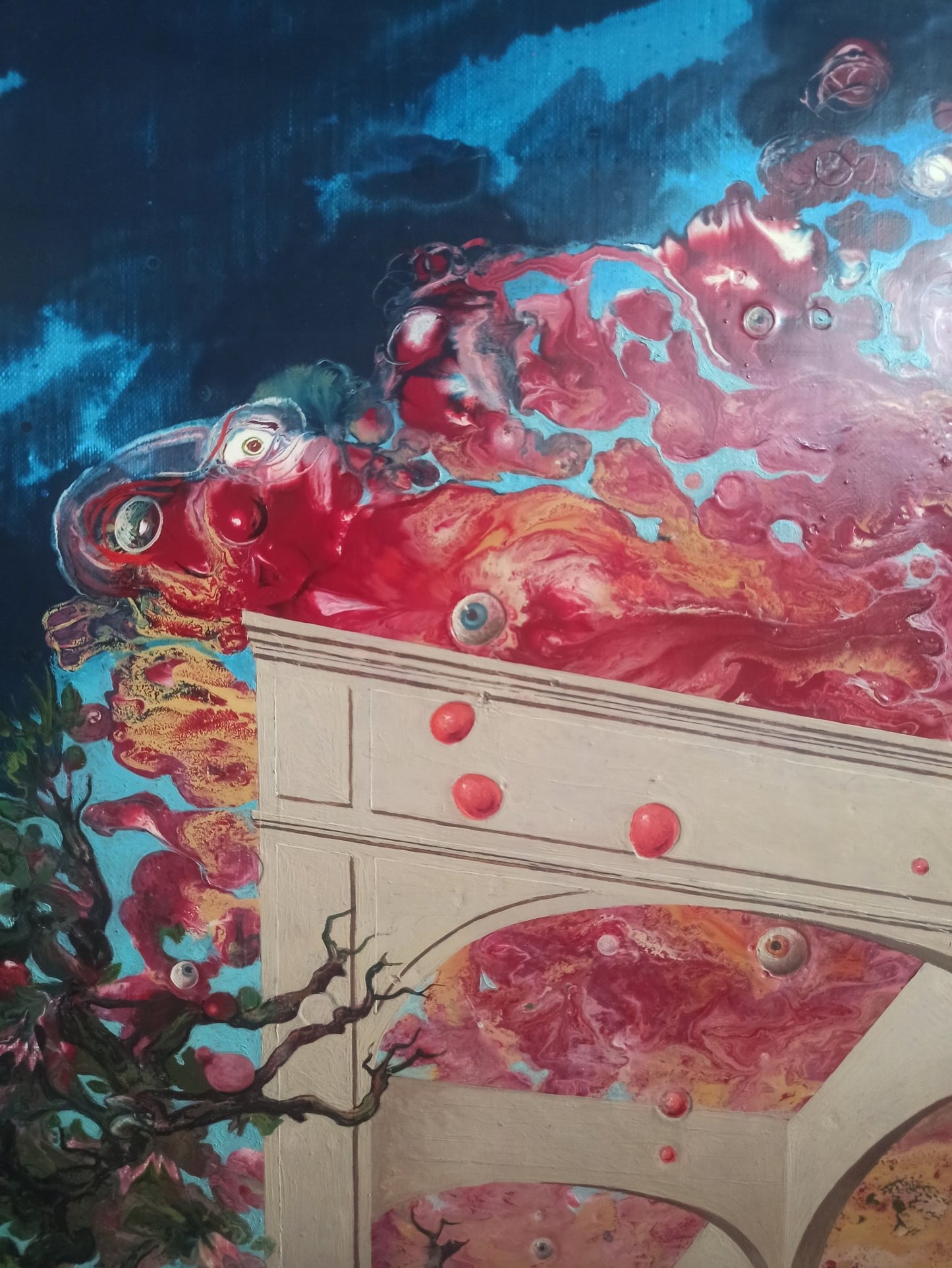cuadro original de vendor Jan Van Der Loo - Dans le jardin arte contemporáneo en Gaudifond