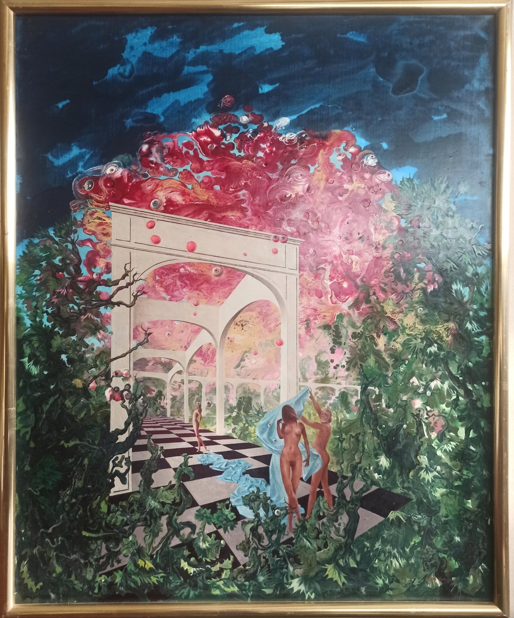 cuadro original de vendor Jan Van Der Loo - Dans le jardin arte contemporáneo en Gaudifond