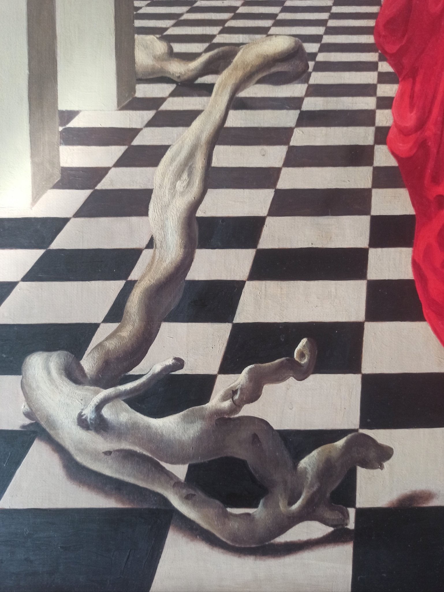 cuadro original de vendor Jan Van Der Loo - La femme rouge arte contemporáneo en Gaudifond