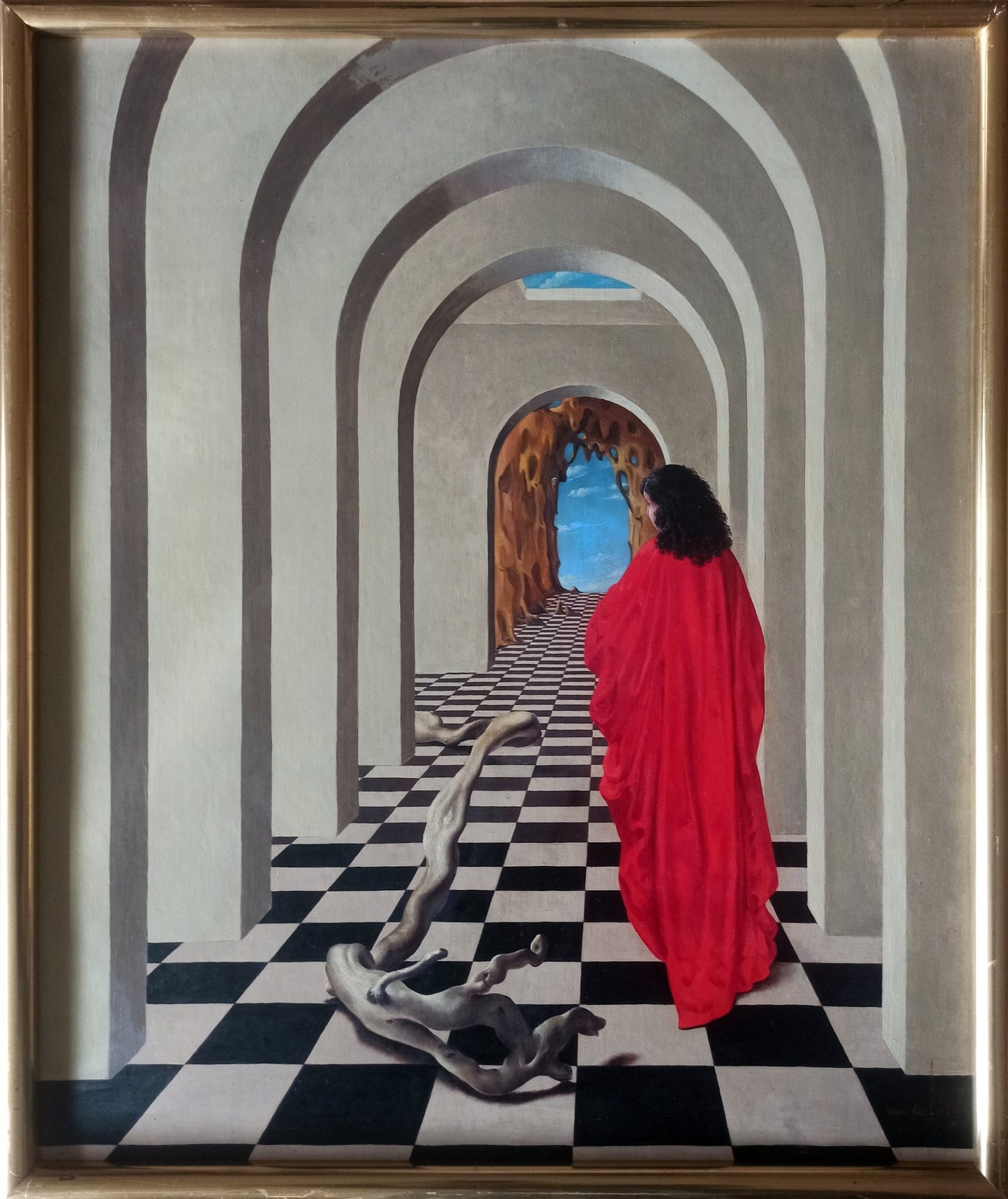 cuadro original de vendor Jan Van Der Loo - La femme rouge arte contemporáneo en Gaudifond