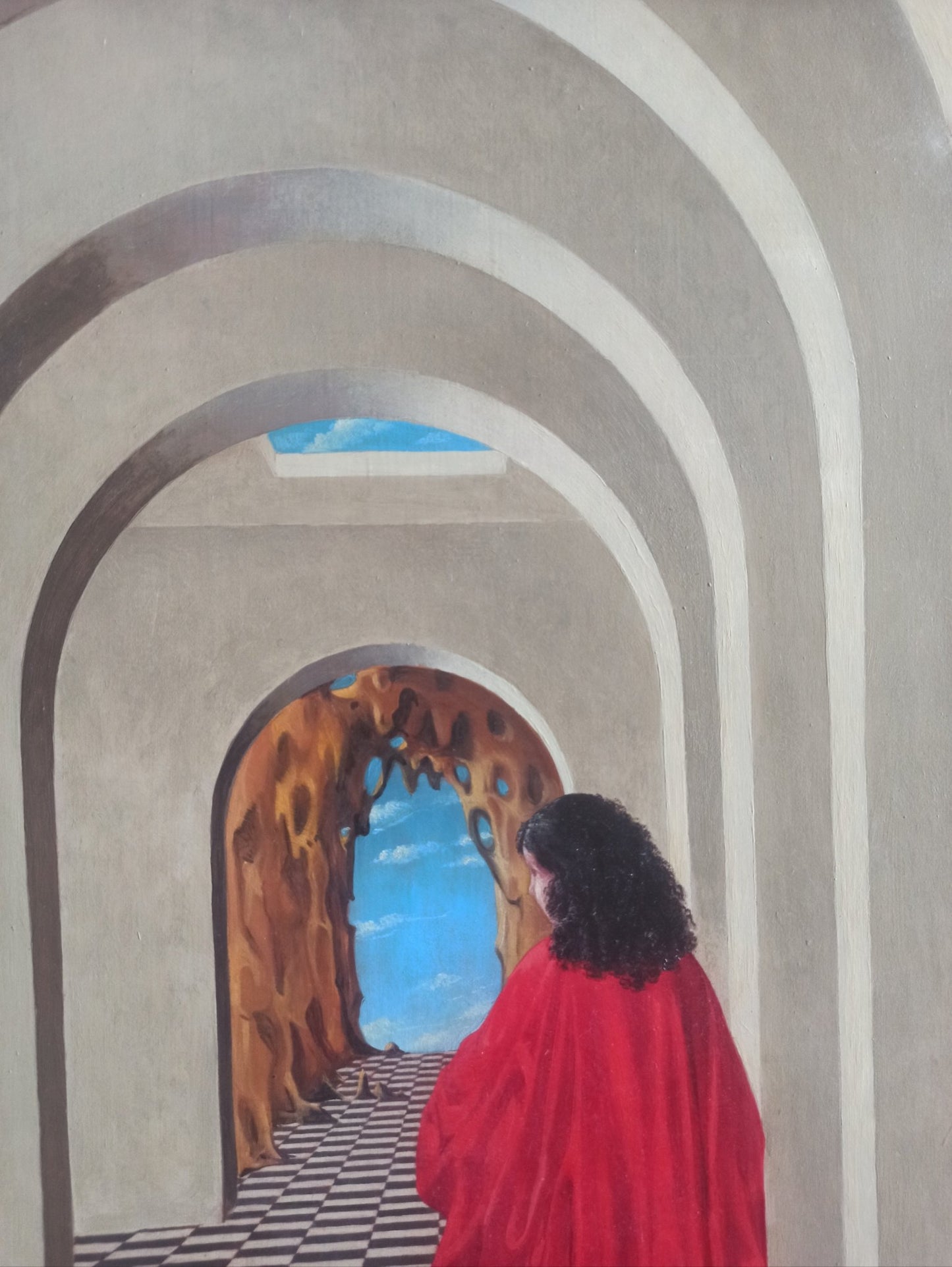 cuadro original de vendor Jan Van Der Loo - La femme rouge arte contemporáneo en Gaudifond