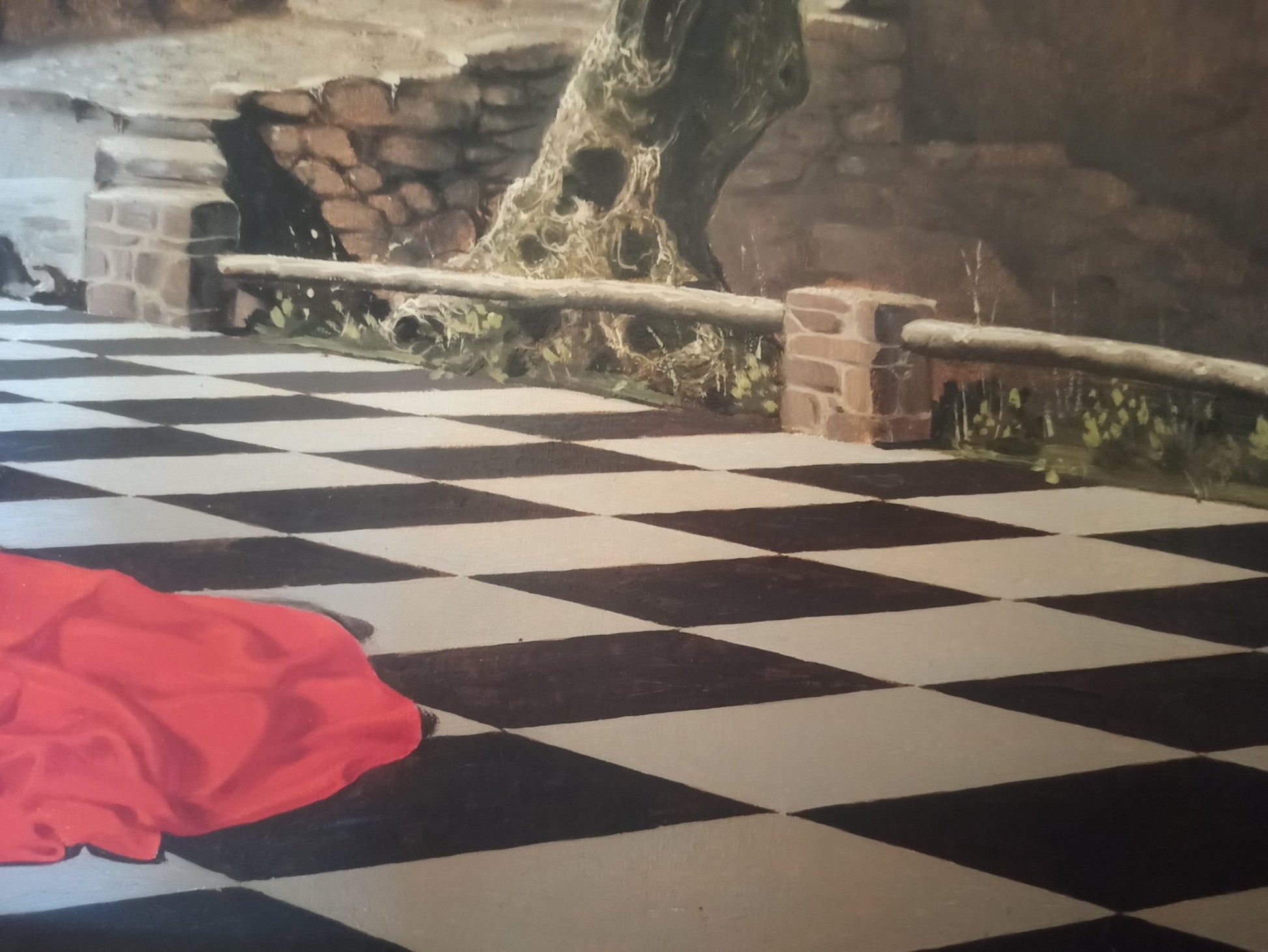 cuadro original de vendor Jan Van Der Loo - La tunique rouge arte contemporáneo en Gaudifond