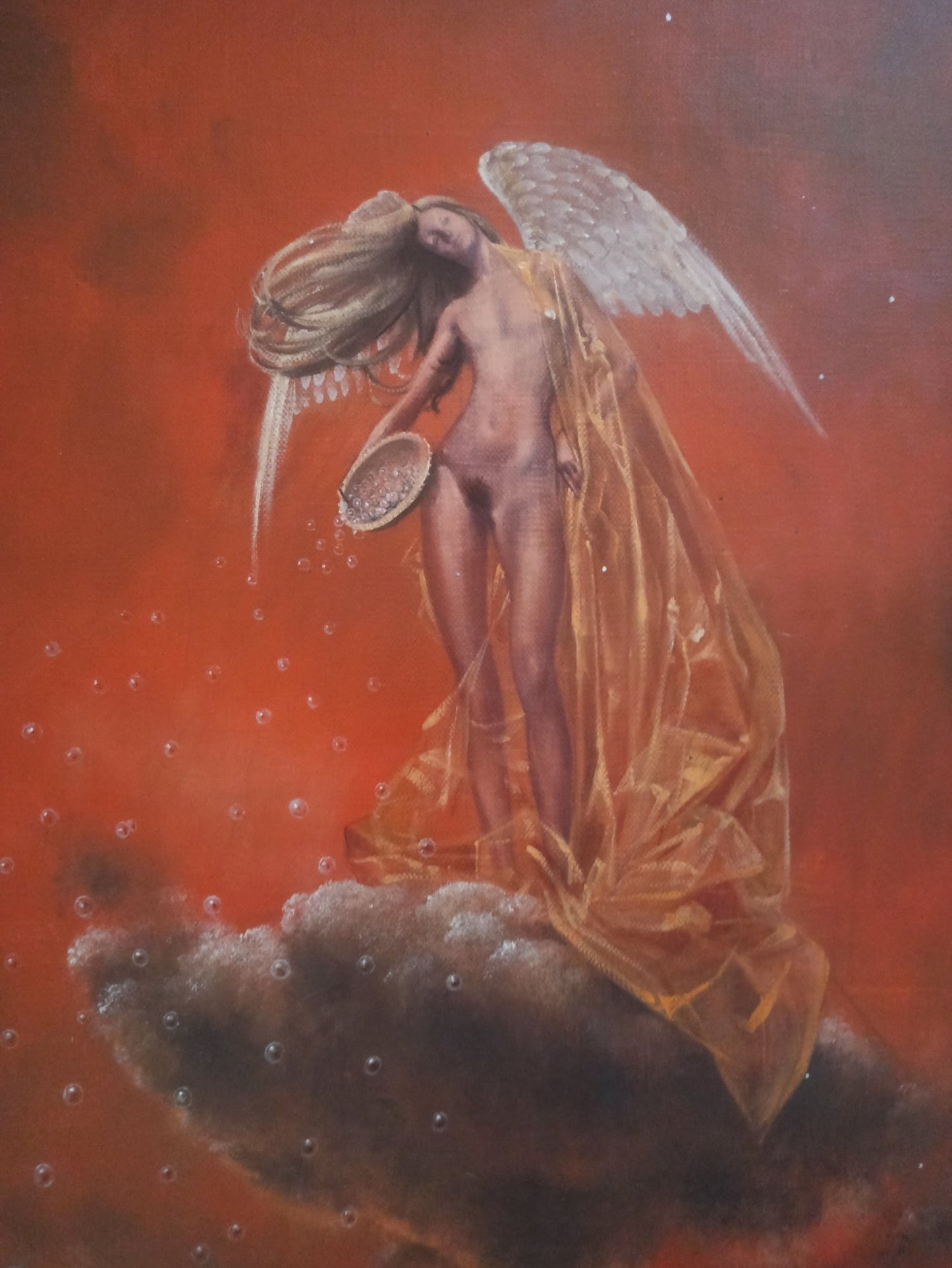 cuadro original de vendor Jan Van Der Loo - L'ange des sept maux arte contemporáneo en Gaudifond