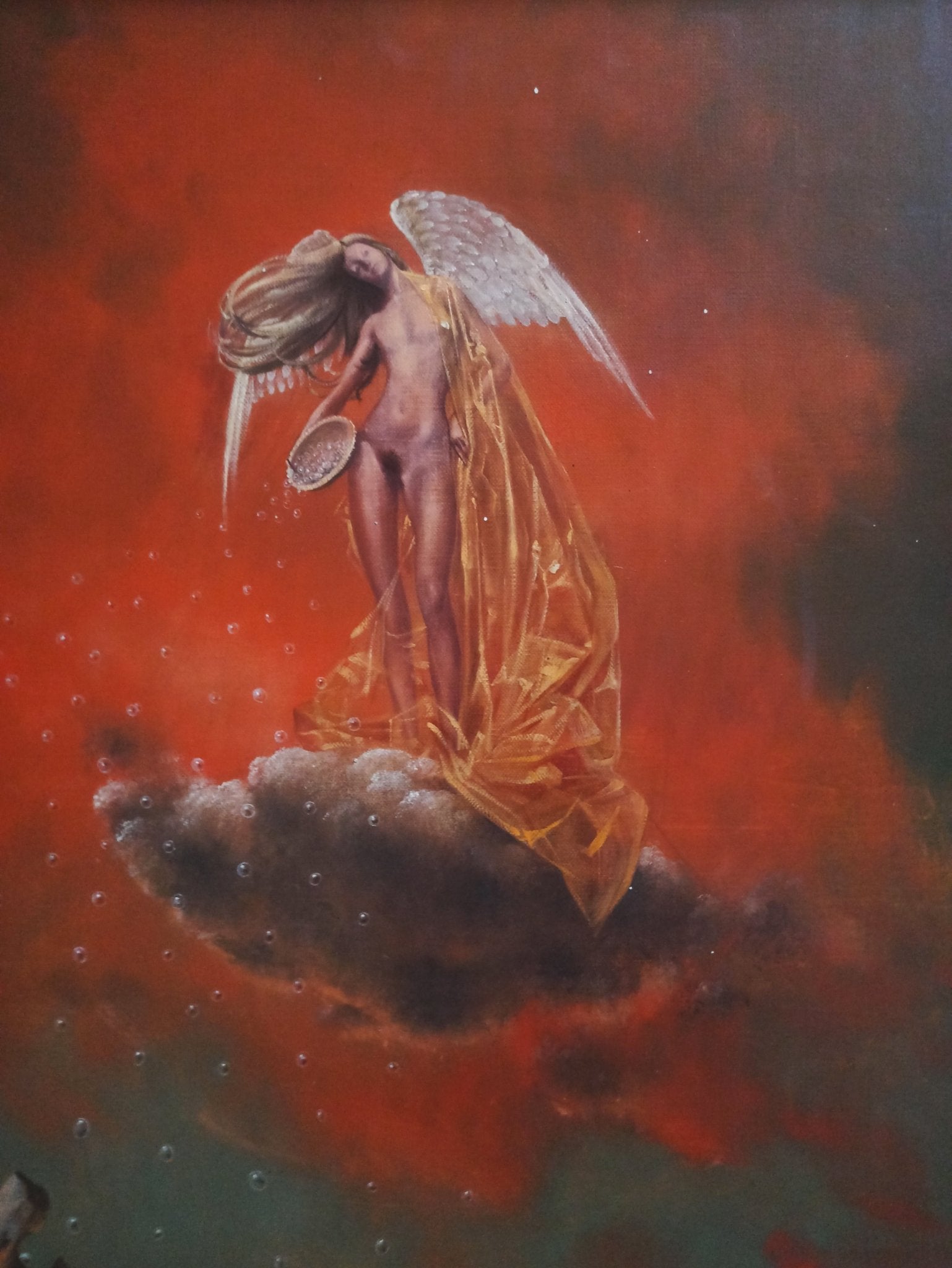 cuadro original de vendor Jan Van Der Loo - L'ange des sept maux arte contemporáneo en Gaudifond