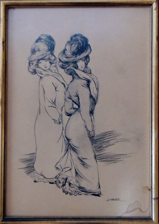 cuadro original de vendor Joan González - Señoras y En el Liceu arte contemporáneo en Gaudifond