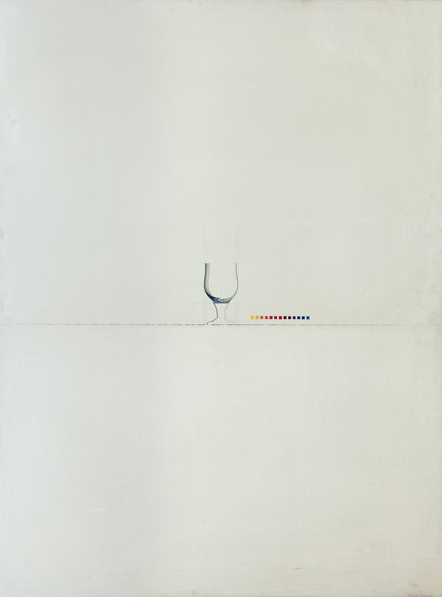 Óleo sobre lienzo de Joan Hernández Pijuán, “Copa” (1970), obra presentada en la Bienal de Venecia que refleja la transición entre figuración y abstracción en su trayectoria artística.