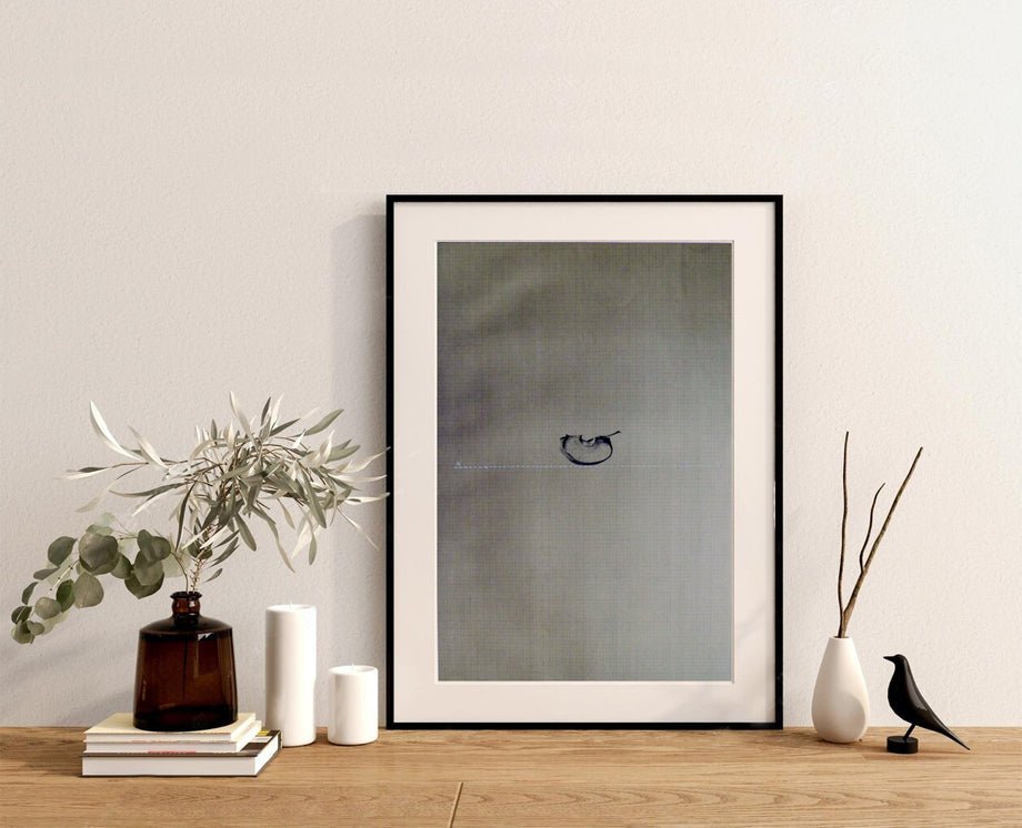 Litografía de Joan Hernández Pijuán, Cuart de Poma, obra gráfica original. Arte contemporáneo enmarcado