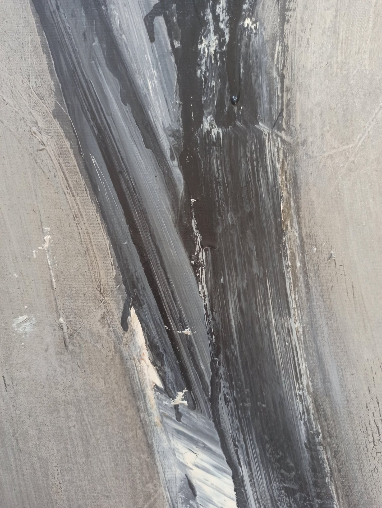 Óleo sobre lienzo de Joan Hernández Pijuán, “Pintura 342-61” (1961), obra temprana con pincelada expresiva y exploración del espacio característica del arte español de los años sesenta, detalle