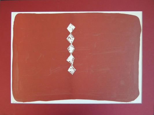 Hernández Pijuán litografía roja Gaudifond