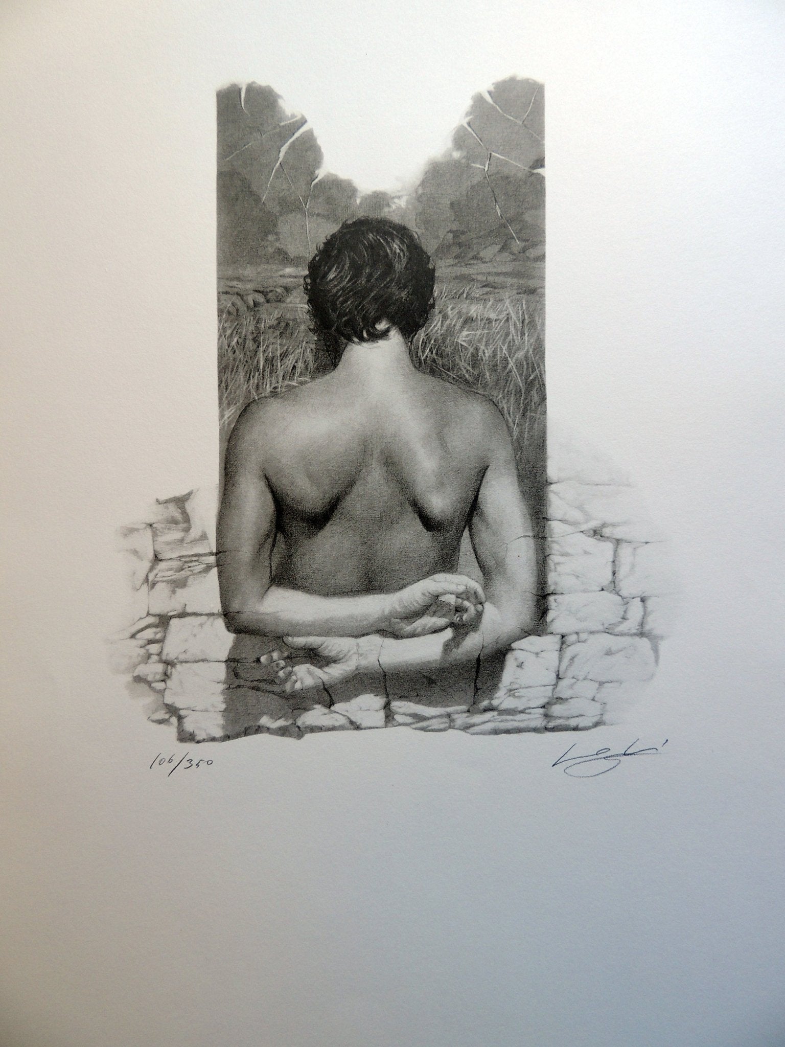 cuadro original de vendor José Marí Llobet - Desnudo espalda arte contemporáneo en Gaudifond